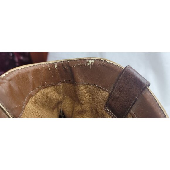 Pistol Embroidered Faux Leather Cowboy Western Boot 7M Brown Coconuts By Matisse - Picture 10 of 13